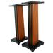 (2) Rockville SS28C Classic Wood 28 Speaker Stands Fits Edifier R1280DB Brown