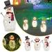 Lingouzi Christmas Outdoor Lighted Holiday Displays LED Light Light Up Penguin Snowman Christmas Decoration Snowman Boy with a Top Hat Outdoor Holiday Garden Yard Acrylic Decorations
