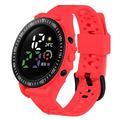 ruhuadgb LED Digital Watch Replaceable Band Color Screen Splash-proof Long Endurance Round Dial Date Display Good Elasticity Sport Fitness Electronic Watch Daily Accessory