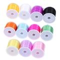 11Pcs DIY Jewelry Accessories Handmade Beaded Bracelet Jewelry Line Roll Transparent Non Woven Plastic Crystal Line(White Light Blue Lemon Green Yellow Purple Black Green Light Purple Rosy L