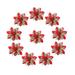 HANXIULIN 10Pcs Christmas Flowers Trees Decor Glitter Wed Birthday Party Decor for Christmas Holiday Home Decor