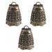 3 Pcs Small Brass Bell Decor DIY Pendants Vintage Brass Bells Brass Bells Retro Crafts Bells