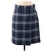 Lands' End Casual Skirt: Blue Plaid Bottoms - Women's Size 5