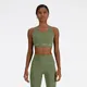 New Balance Women's NB Sleek Medium Support Sports Bra in Green Poly Knit, size Medium