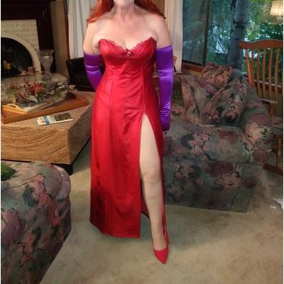 Disney Hair | Disney Jessica Rabbit Custom Made Costume Includes Wig, Dress And Gloves. S/M | Color: Purple/Red | Size: Os