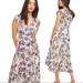 Anthropologie Dresses | Maeve By Anthropologie Flora Maxi Wrap Dress V Neck Us 6 Floral Print Casual | Color: Blue/White | Size: 6