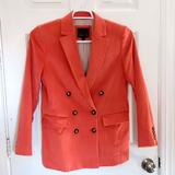 J. Crew Jackets & Coats | J. Crew Nalya Italian Corduroy Blazer, Size 4, Orange, Double Breasted | Color: Orange | Size: 4