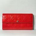 Louis Vuitton Bags | *Htf Color!* Louis Vuitton Vernis Sarah Wallet | Color: Red | Size: 7 3/4” X 4” X 1”