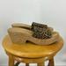American Eagle Outfitters Shoes | American Eagle Y2k Cork Look Platform Leopard Print Slipon Wedge Sandal 9 | Color: Black/Tan | Size: 9