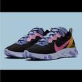 Nike Shoes | Nike React Element 55 "Black Palest Purple" Flamingo Acg Men's Running Shoes | Color: Black/Purple | Size: 8.5