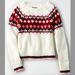 American Eagle Outfitters Sweaters | American Eagle Fairisle Chunky Knit Sweater - Size L | Color: Cream/Red | Size: L