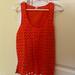 J. Crew Tops | J. Crew Women’s Dot Tank Top, Size Medium, In Orange/Red | Color: Orange/Red | Size: M