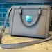 Michael Kors Bags | Euc Michael Kors Tina Large Leather Adjustable Strap Satchel, Cross Body | Color: Gray | Size: Os