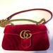 Gucci Bags | Gucci Velvet Matelasse Mini Gg Marmont Shoulder Bag Hibiscus Red | Color: Red | Size: Os