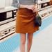 J. Crew Skirts | J. Crew Mini Stretch Velvet Mini Skirt 14 Golden Brandy Pockets Nwt Velvet Zip | Color: Yellow | Size: 14