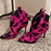 Jessica Simpson Shoes | Jessica Simpson Pink And Black Cowhide High Heeled Boots 9.5 | Color: Black/Pink | Size: 9.5