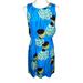 Anthropologie Dresses | Anthro Sariah Palma Blue Silk Lotus Flower Dress 2 | Color: Blue/Yellow | Size: 2