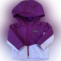 Columbia Jackets & Coats | Columbia Baby Girl Steens Mountain Overlay Fleece Zip Hooded Jacket, Size 3-6m | Color: Purple | Size: 3-6mb