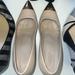 J. Crew Shoes | J Crew Everly Pumps Leather Heels Stiletto Cream With Metallic Gold Pointed Toe | Color: Cream/Gold | Size: 10