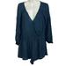 American Eagle Outfitters Pants & Jumpsuits | American Eagle Navy Blue Long Sleeve Shorts Romper Jumpsuit V-Neck Casual Sz S | Color: Blue | Size: S