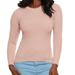 Nine West Tops | J1. Nine West Long Sleeve Ribbed Pink Fitted Stretch Top Xxl | Color: Pink | Size: Xxl