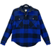 J. Crew Tops | J Crew Women's Buffalo Check Plaid Flannel Shirt Jacket Blue Black Top Small | Color: Black/Blue | Size: S