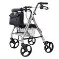 Walking Stick, 4 Wheel Rolling Walker with Seat & Bag -Senior Shopping Trolley- Mobility Aid for Adult, Senior, Elderly & Handicap - Aluminum Transport Chair Beautiful Scenery