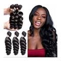 Hair Bundles Brazilian Virgin Hair Loose Wave Hair Weave 3/4Pcs Human Hair Loose Wave Bundles Unprocessed Virgin Hair Remy Hair Extensions, Natural Color Hair Extensions (Size : Remy Hair, Color : 2