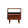 HarzeR Black walnut bedroom multi-functional small bedside cabinet bedside storage cabinet surprise gift