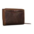 STILORD 'Jade' Womens Leather Purse Large RFID Wallet for Women Genuine Leather Coin Pouch Trifold with Card Slots Zip Real Leather Vintage, Colour:luino - Brown