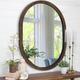 JJUUYOU 45 * 65 CM Oval Mirror Wall Mirror for Bathroom, Wood Framed Mirror, Modern Mirror for Wall with Rounded Corners, Entryway Decorative Farmhouse Vanity Mirror