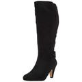 Bella Vita Women's Troy II Plus Dress Wide Calf Boot Knee High, Black Super Suede, 8 UK