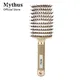 Mythus Pro-Brosse à Cheveux Antistatique en Poils de Sanglier avec Manche en Caoutchouc Dents en