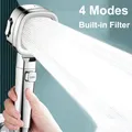 Pommeau de Douche Haute Pression avec Bouton d'Arrêt Mise à Niveau 4 Modes Filtre Énergie Spa