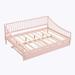 Alcott Hill® Charlonda Solid Wood Daybed w/ Trundle in Pink | 32.3 H x 82 W x 75.8 D in | Wayfair CA66A458BF99456A9C64E4A07C7F5EB2