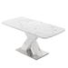 Ivy Bronx Hopelynn Dining Table Wood/Metal in Gray/White | 30.25 H x 63.12 W x 31.63 D in | Wayfair 3D8A2497673940319A961976DC55DEBC