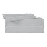 Just Linen 400 TC 100% Egyptian Cotton Sateen, Solid Colours, Cal. King Sheet Set with Deep Pocketed Fitted Sheet