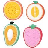 4pcs Peach Sponge Bath Sponge for Kids Strawberry Baby Sponge Exfoliating Shower Sponge Fruit Pattern Shower Sponges Kids Shower Puff Baby Bath Sponge Foam Child Loofah Baby Walker