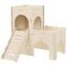 Toys for Bunnies Hamster Cabin Hiding Platform Small Pet Bunny Supplies Cage Chinchilla House