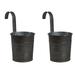 Metal Hanging Flowerpot 2pcs Metal Hanging Flowerpots Retro Iron Flowerpots Planting Containers