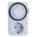 NUOLUX Plug-in Mechanical Timer 24 Hour Programmable Timer for Lights Lamps Appliances (EU Plug)