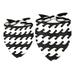 OWNTA Black & White Simple Pattern-01 Pattern Pack of 2 Puppy Pet Collars - Translucent Light and Breathable Chiffon Yarn Material - Sizes 16x16x22.8in 20.9x20.9x30in