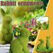 TUWABEII 2PC Easter Outdoor Decor Flocked Rabbit Decor Resin Garden Bunny Statue Garden Ornament