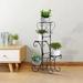 Metal Flower Pot Plant Stand Display Shelf Multilayer Rack Indoor Outdoor 4 Tier