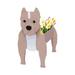 SDJMa Dog Planter Plant Pots Cute PVC Herb Garden Dog Flower Planter Dog Planters for Indoor/Outdoor Plants Pet Planter Suitable Gifts for pet Lovers 9.45 * 13.4inï¼ˆBulldogï¼‰