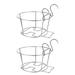 2 Pcs Flower Stand Flower Pot Planter Basket The Offic External Garden Pot Wall Mounted Shelf Hanging Flowerpot Shelf