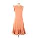 Proenza Schouler Casual Dress - A-Line Crew Neck Sleeveless: Orange Print Dresses - Women's Size Medium