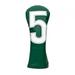 Golf Club Head Covers Wood Headcover Protection Golf Sports for Golf Bag Waterproof PU Long Neck Golfer Gift Golf Club Cover 12.5x30cm Number 5