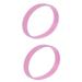 2X Fashion Silicone Rubber Elasticity Wristband Wrist Band Cuff Bracelet Bangle Pink