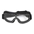Riding Glasses Winter Goggles Ski Snowboard Motorcycle Sun Glasses Eyewear (Black Frame and Transparent Eyeglass)